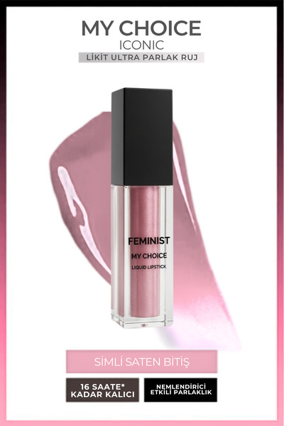 Likit Ruj Soft Pembe – Uzun Süre Kalıcı Kremsi Parlak Saten Yüksek Pigment Bulaşmaz | My Choice Iconic