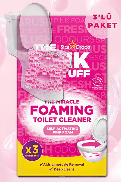 ThePinkStuff Mucizevi Köpüren Tuvalet Temizleyici – 3’lü Paket, Kolay & Derin Temizlik