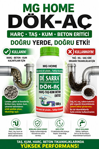 1 ADET PROFOSYONEL DE SARRA 1 KG HARÇ TAŞ KUM BETON ERİTİCİ HARÇ ERİTİCİ GİDER AÇICI TAŞ KUM BOYA KALINTISI AÇMAK İÇİNDİR ETKİLİ ÇÖZÜM YEŞİL OLAN TAŞ KUM BETON İÇİN