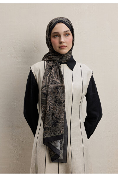 Freshscarfs Dark Bohemian Desen Şal Siyah