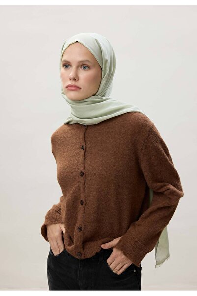 Freshscarfs İnce Pamuk Vual Şal Deniz Köpüğü