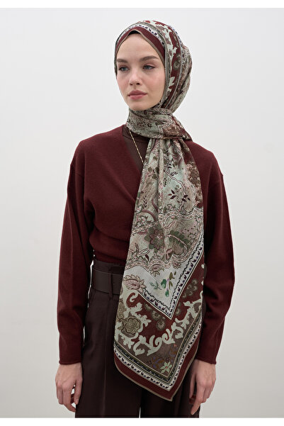 Freshscarfs Bordo Arıane Desen Şal