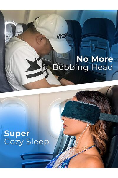 Arabest Travel Pillow Alternative for Airplane, Adjustable Head Strap Stops B...