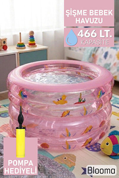 Blooma Tabanlı Şişme Çocuk Havuzu 100x60 cm + Pompa Hediyeli