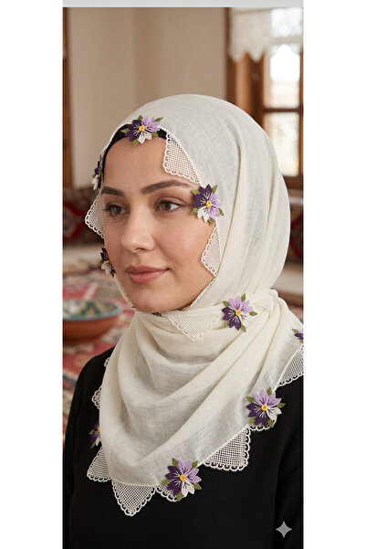 NUMİSTORE İğne oyası beyaz renk namaz örtüsü