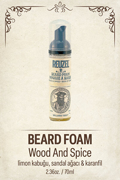 Reuzel Wood Spice Beard Foam Sakal Yatıştırıcı Nemlendirici 70 ml