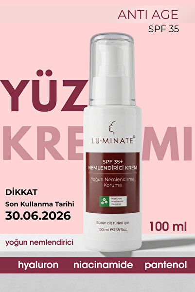 Luminate Yüz Kremi Yoğun Nemlendirici Niasinamid Cilt Tonu Eşitleyici Su Bazl...