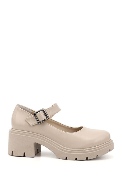 GÖNDERİ(R) Women's Leather Thick Heeled Mary Jane Shoes