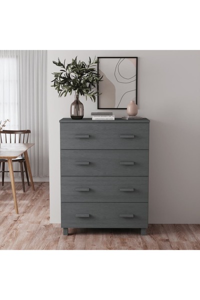 Concept Servantă, gri închis, 79x40x103,5 cm, lemn masiv de pin