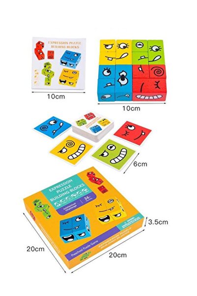 Arabest Wooden Expression Puzzle Game, Logical Thinking Training Block for Pa...
