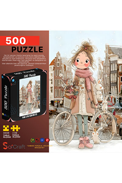 Soi Craft 500 Parça Puzzle Pembe Atkılı Kızın Hikayesi #253