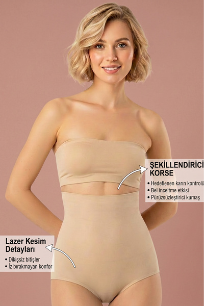 Bravie Toparlayıcı Etkili Lazer Kesim Slip Korse 2006 Ten