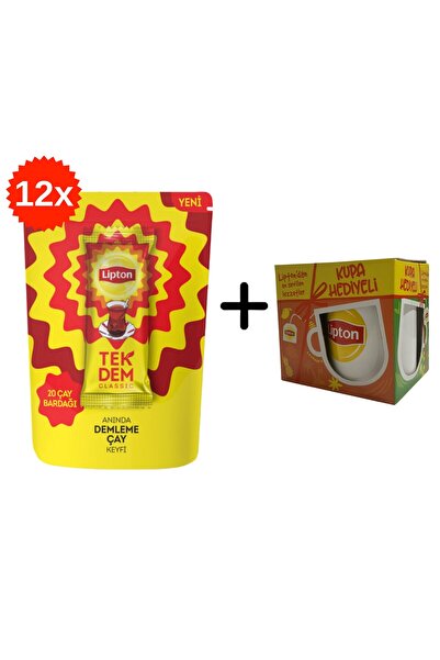 Lipton Klasik Tek Dem Çay 20li x 12 Adet + Hediye Seramik Kupa