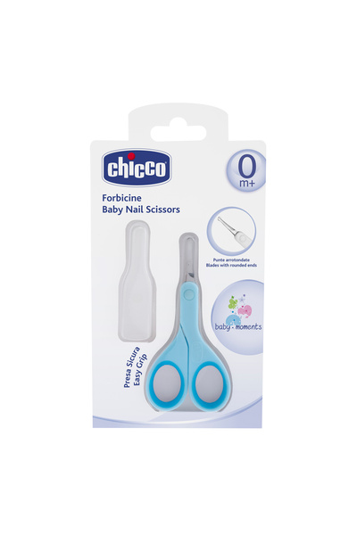 Chicco Forfecuta cu protectie, blue, 0luni+
