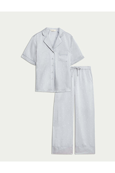 Marks & Spencer Saten Yıldız Desenli Pijama Takımı