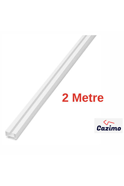 CAZIMO PVC Tekli Perde Rayı Korniş Sistemi Ölçü Seçenekli Tavan Kornişi