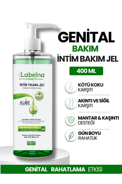 Labelna Cosmetic Genital Bölge Koku Akıntı Giderici Intim Bakım Jel 400 ml La...