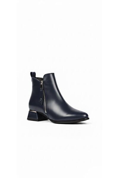 Ustalar Ayakkabı Çanta Navy blue women's high heel boots 659.700-1