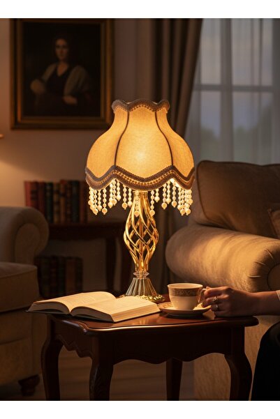 Nettenevime Gold Plated Velvet Covered Handmade Classic Model Lampshade