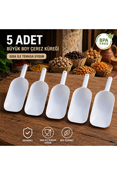 Metler Büyük Boy Plastik Kuruyemiş Çerez Küreği Erzak Küreği Plastik Kuruyemi...