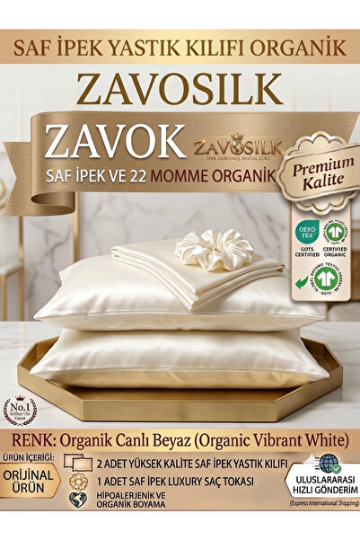 ZAVO Lüks ipek Yastik Kilifi: Cildiniz ve Saçiniz için Saglkl Uyku %100 Dogal...
