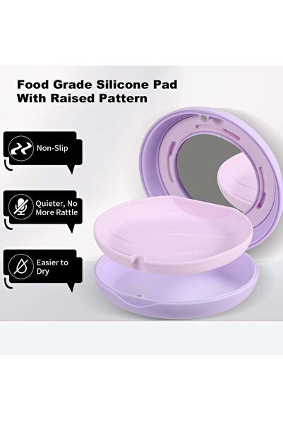 Arabest Retainer Case with Mirror & Adjustable Vent Holes, Compact Holder for...