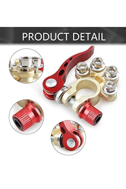 Arabest 2-Piece Car Battery Terminal Connector, Quick Release Disconnect, Adj...