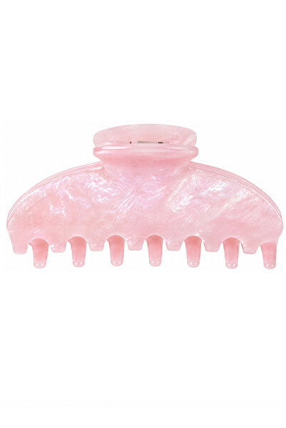 Roberta Lorenz pembe simli desenli 10 cm Kemik Mandal Toka – Büyük Boy, Kayma...