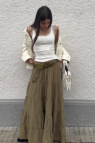 Bershka Kıvrık belli midi etek