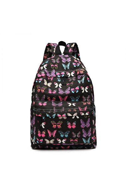 Miss Lulu E1401B - Rucsac mare Fluture Negru