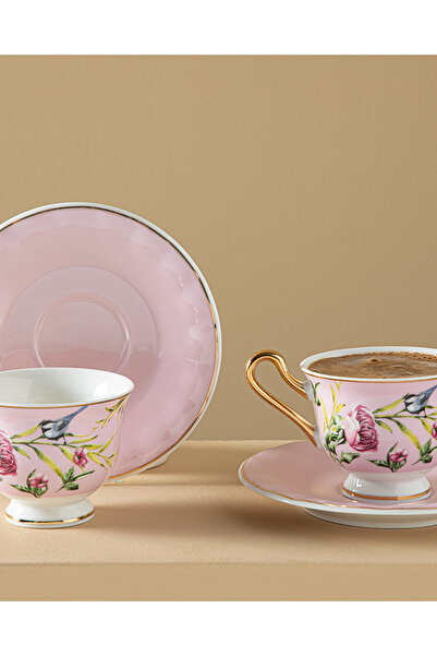 English Home Vanilla New Bone China Kahve Fincan Takımı 4 Parça 2 Kişilik Açı...
