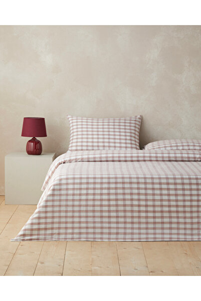 English Home Set de lenjerie de pat Crispcheck, vopsit cu fire, 160x220 cm, p...