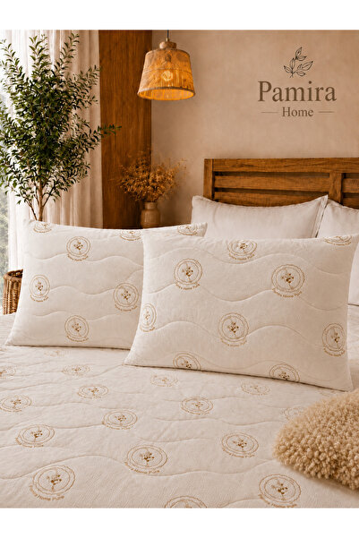 Pamira Home Kapitoneli %100 Merinos Boncuk Yün Yastık Seti 2 Adet