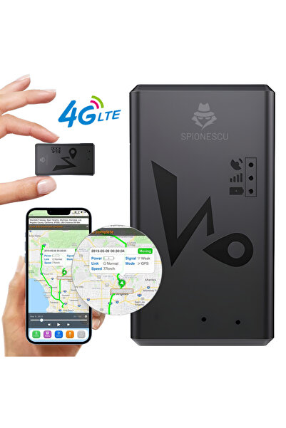 Spionescu Localizează-ți mașina oricând – Tracker GPS auto Q8 cu 4G, magnet, ...