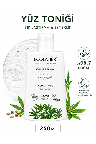 ECOLATIER Yüz Toniği Sıkılaştırıcı Tüm Cilt Tipleri İçin Nemlendirici Tonik O...