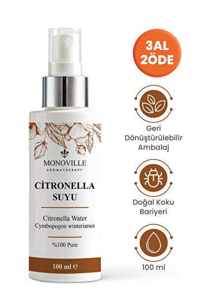 Monoville Citronella Suyu 100 ml Sprey Başlıklı (Citronella Water)