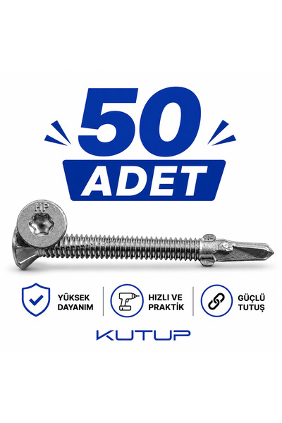 KUTUP TİCARET Dorse Taban Vidası Treyler ve Taşıyıcı Kasa Uyumlu 6.3X70 RUSPE...