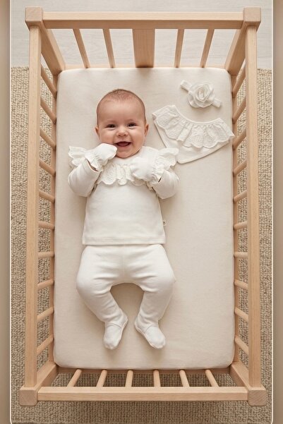 Cherub Baby طقم ملابس للأطفال حديثي الولادة من 5 قطع بتصميم مموج للفتيات حديث...