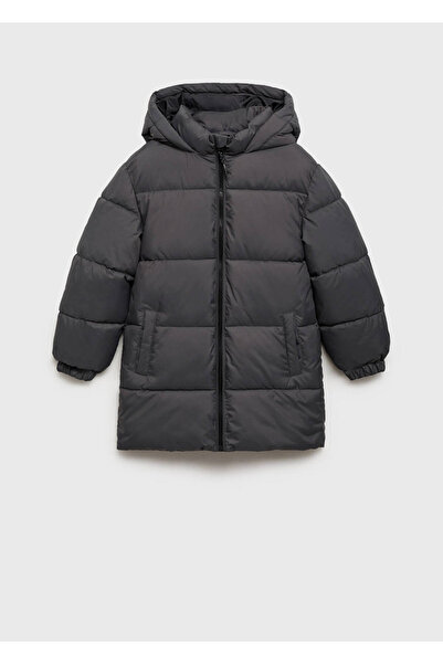 MANGO Kids Kapitone astarlı kapüşonlu palto