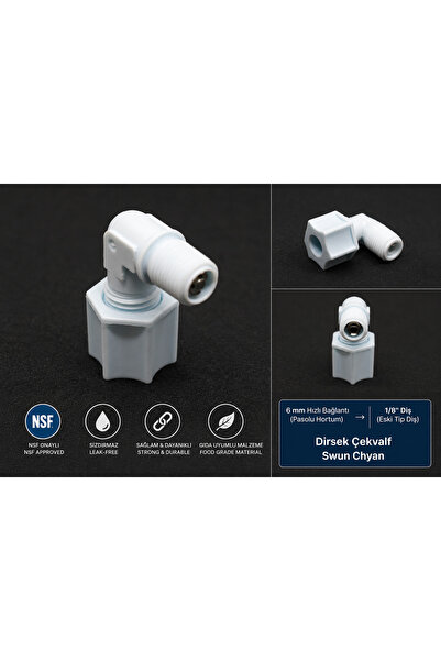 6mm Jako X 1-8 Thread Elbow Check Valve Swunchyan