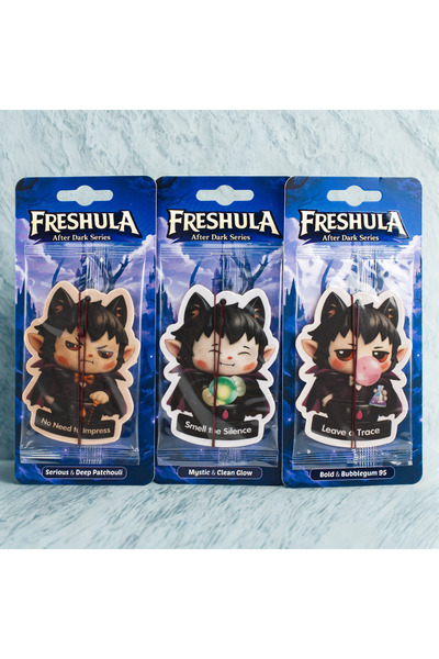 freshula After Dark Serisi Premium Askılı Araç Kokusu 3'lü Set (Serious, Myst...
