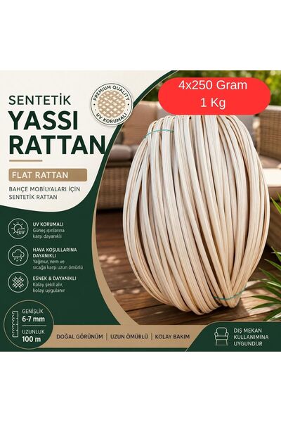 Mady Aksesuar Premium Synthetic Rattan Strip - Garden Furniture Weaving and R...