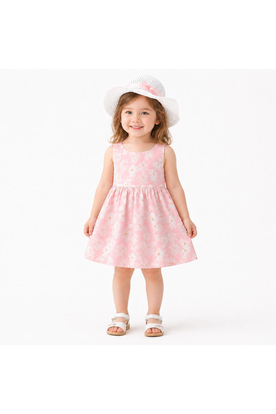 nannie Rochie de fetiță roz Daisy Dalia - 3-4 ani