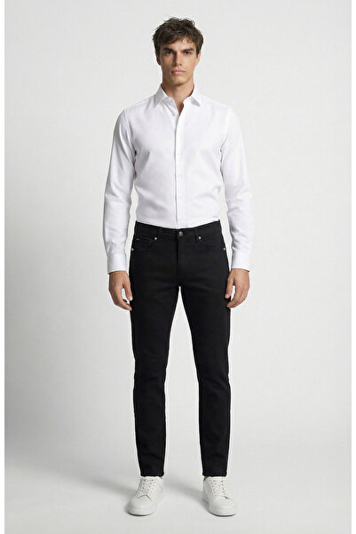 Network Regular Fit Beyaz Non Iron Jakarlı Gömlek