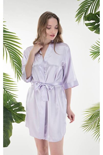 FIRST STYLE طقم راقي مكون من قطعتين قميص وروب ساتان لإطلالة ناعمة.