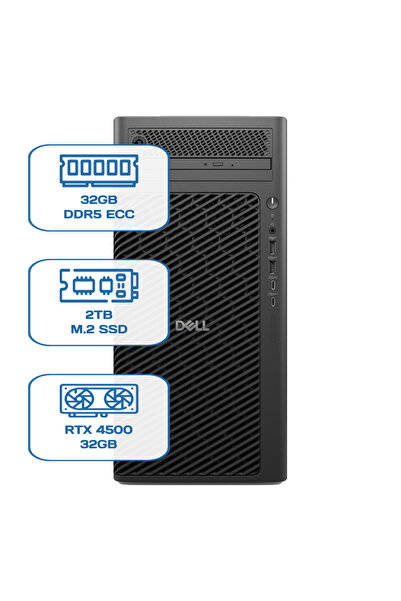 Dell PRO MAX TOWER T2 CORE ULTRA 9 285K 32GB ECC RAM 2TB M.2 SSD RTX 4500 32G...