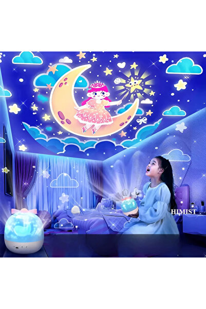 GreaTech Galaxy Projektör Gece Lambası Dönen Gökyüzü Çocuklar, Doğum günü, Se...