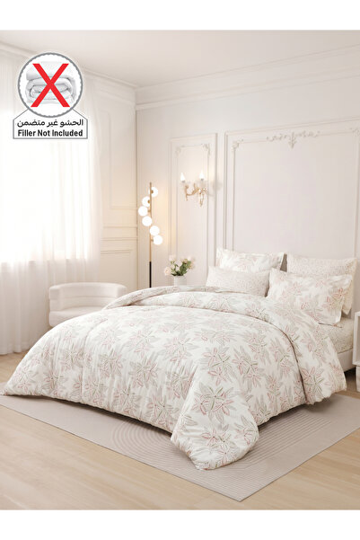 Donetella طقم غطاء لحاف مطبوع من 6 قطع، مقاس كينغ 220x240 سم، مصنوع من قماش ا...