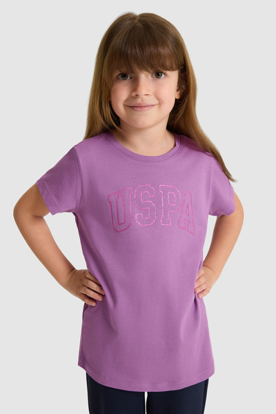 U.S. Polo Assn. Kız Çocuk Pembe Basic Tişört 50325631-VR041