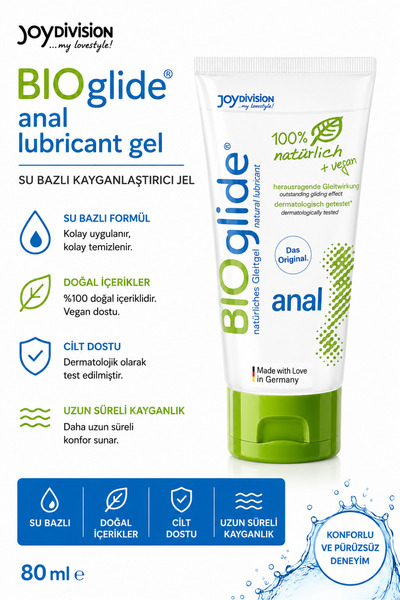 Joy Division BİOglide Anal Lubricant Gel 80 Ml. Kayganlaştırıcı Jel